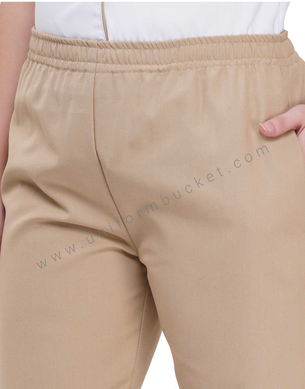 FEMALE FULL ELASTIC  BEIGE LOOSE PAJAMA thumbnail 3